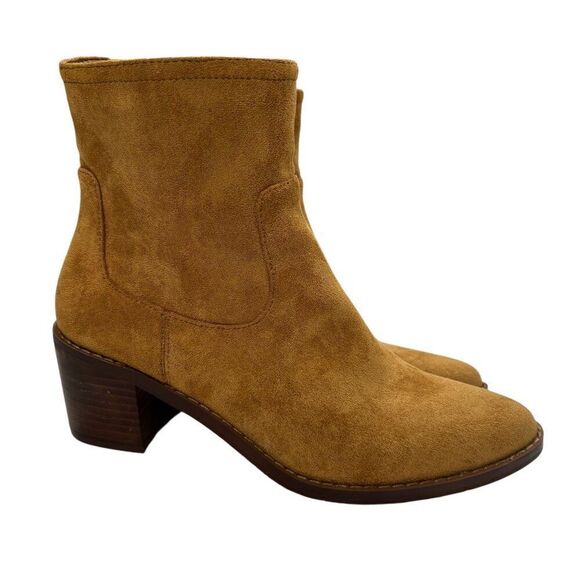J. Crew Womens Western Golden Brandy Tan Suede Ankle Boots Size 7.5 - Picture 2 of 9